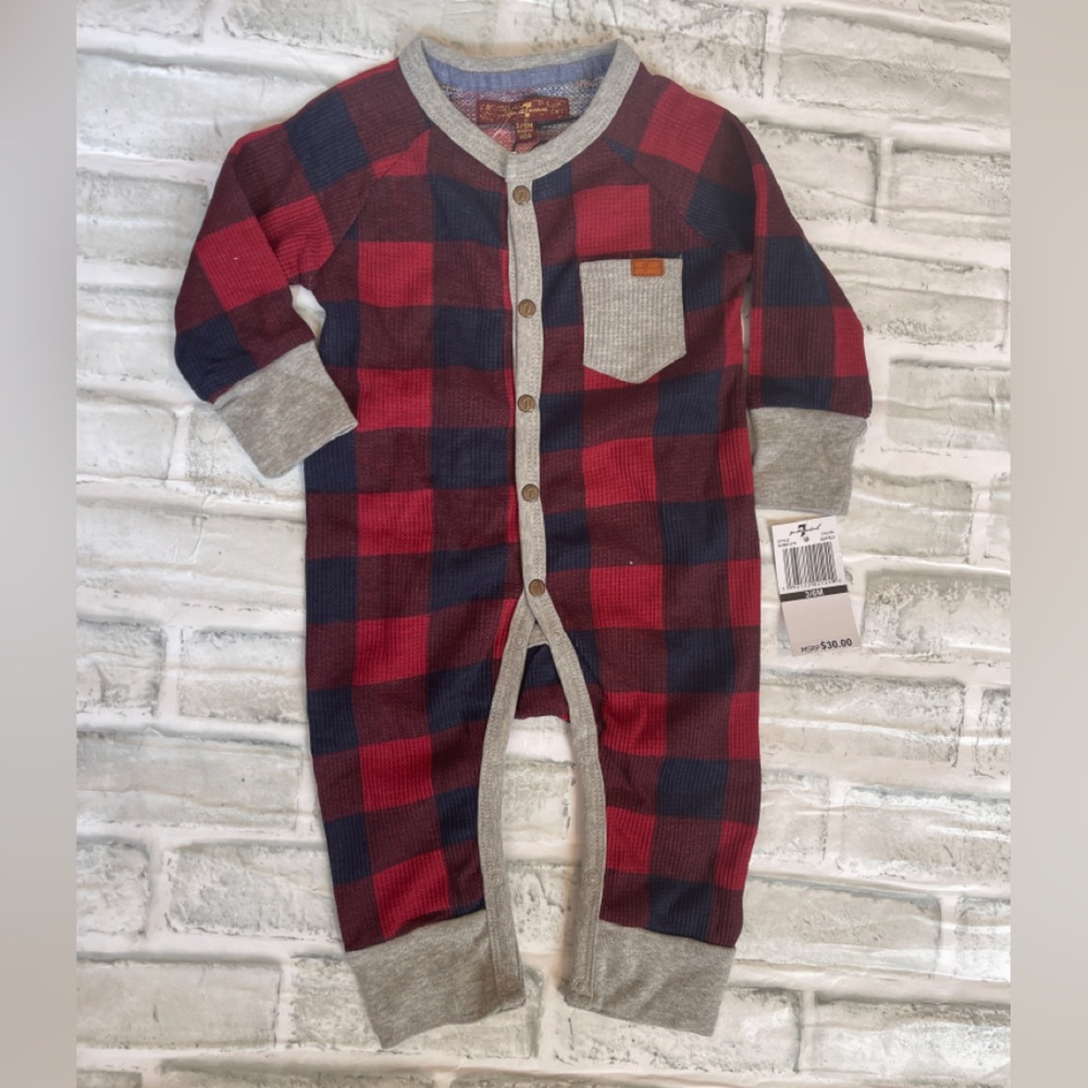 7 for all mankind baby snap romper